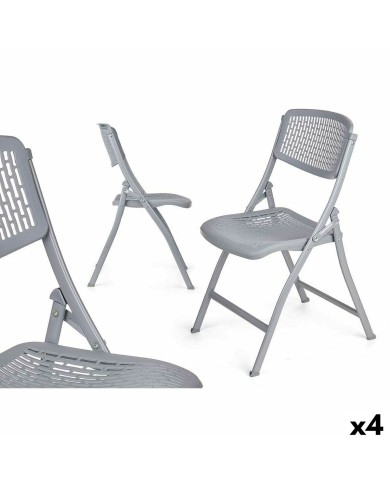 Sedia Pieghevole ZJ-Y59GR Grigio 59 x 50 x 82 cm 108 x 13,5 x 50 cm (4 Unità) Sedia Pieghevole ZJ-Y59GR Grigio 59 x 50 x 82 cm 108 x 13,5 x 50 cm (4 Unità)