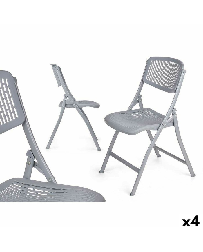 Sedia Pieghevole ZJ-Y59GR Grigio 59 x 50 x 82 cm 108 x 13,5 x 50 cm (4 Unità) Sedia Pieghevole ZJ-Y59GR Grigio 59 x 50 x 82 cm 108 x 13,5 x 50 cm (4 Unità)