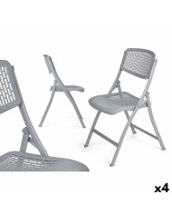 Sedia Pieghevole 10925 Grigio 43 x 46 x 78 cm 88 x 6,5 x 45 cm (6 Unità)