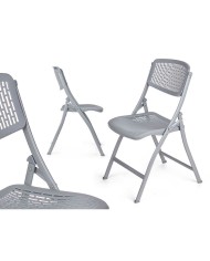 Sedia Pieghevole ZJ-Y59GR Grigio 59 x 50 x 82 cm 108 x 13,5 x 50 cm (4 Unità) Sedia Pieghevole ZJ-Y59GR Grigio 59 x 50 x 82 cm 108 x 13,5 x 50 cm (4 Unità)