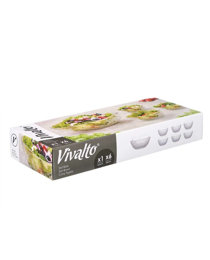 Set di Ciotole Vivalto TP70165IC/BH Trasparente Vetro 20 x 20 x 8 cm 10,3 x 10,3 x 5,5 cm (4 Unità) Set di Ciotole Vivalto TP70165IC/BH Trasparente Vetro 20 x 20 x 8 cm 10,3 x 10,3 x 5,5 cm (4 Unità)