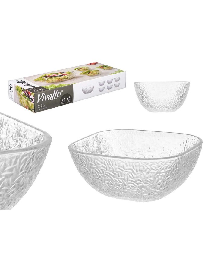 Set di Ciotole Vivalto TP70165IC/BH Trasparente Vetro 20 x 20 x 8 cm 10,3 x 10,3 x 5,5 cm (4 Unità) Set di Ciotole Vivalto TP70165IC/BH Trasparente Vetro 20 x 20 x 8 cm 10,3 x 10,3 x 5,5 cm (4 Unità)