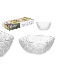 Set di Ciotole Vivalto TP70165IC/BH Trasparente Vetro 20 x 20 x 8 cm 10,3 x 10,3 x 5,5 cm (4 Unità) Set di Ciotole Vivalto TP70165IC/BH Trasparente Vetro 20 x 20 x 8 cm 10,3 x 10,3 x 5,5 cm (4 Unità)