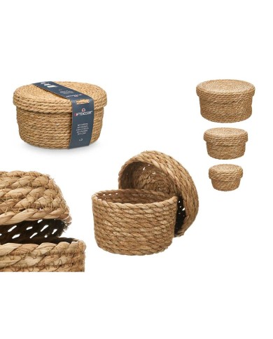 Set di Cesti SY101703 Naturale Fibra naturale (6 Unità) Set di Cesti SY101703 Naturale Fibra naturale (6 Unità)