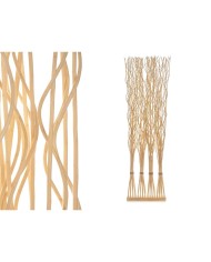 Paravento Azzurro Bianco Tela 122 x 2,5 x 180 cm Piatto