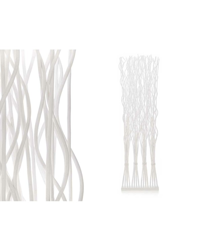 Paravento MJ84091-B Bianco Legno di salice 50 x 182 x 13 cm 4 Corpetti Paravento MJ84091-B Bianco Legno di salice 50 x 182 x 13 cm 4 Corpetti