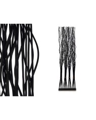 Paravento MJ84091-B Bianco Legno di salice 50 x 182 x 13 cm 4 Corpetti Paravento MJ84091-B Bianco Legno di salice 50 x 182 x 13 cm 4 Corpetti