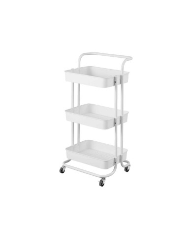 Carrello da Cucina Kinvara WR4338-TJ PRO Bianco Metallo polipropilene 42 x 86 x 35,5 cm 3 Compartimenti