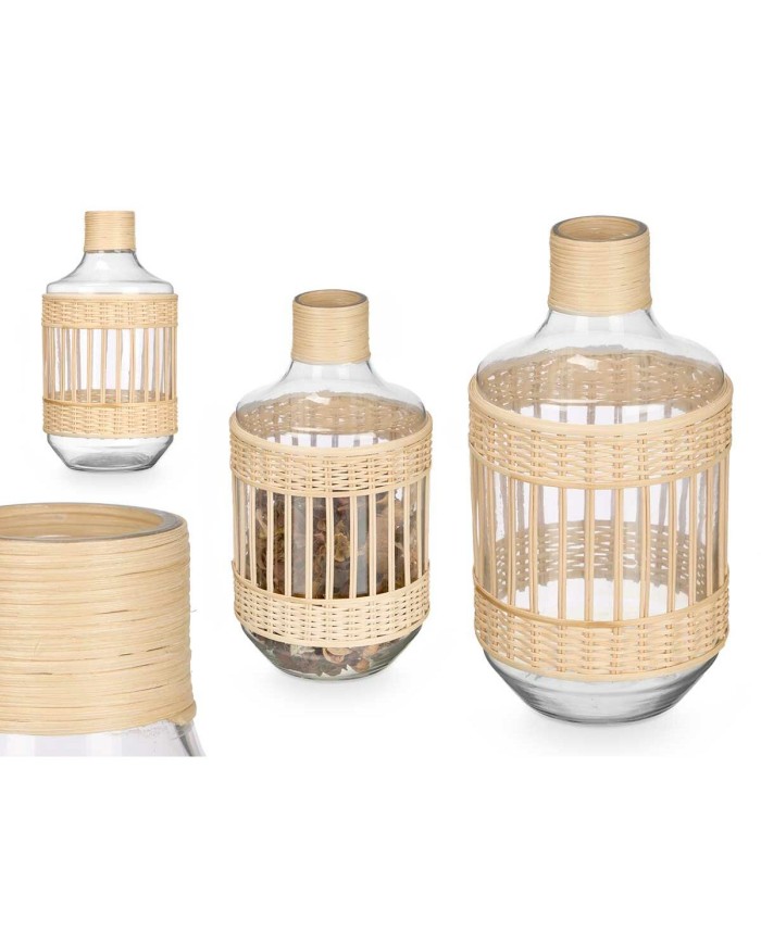 Brocca decorativa SG-30553 Trasparente Naturale 18 x 34 x 18 cm (4 Unità) Brocca decorativa SG-30553 Trasparente Naturale 18 x 34 x 18 cm (4 Unità)