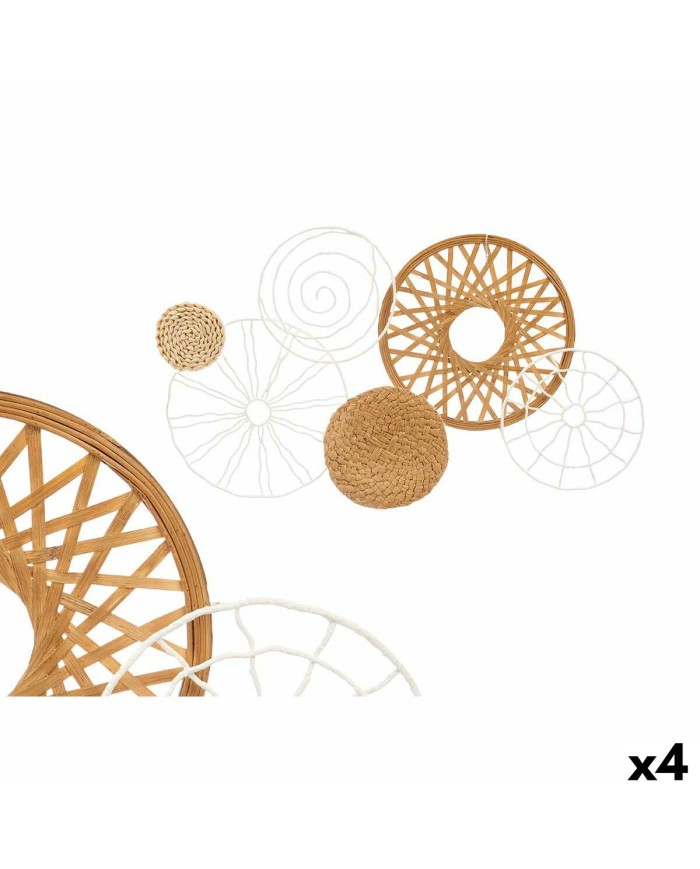 Decorazione da Parete 23SMB1746 Bianco Marrone Metallo 71,1 x 3,8 x 42,5 cm (4 Unità) Decorazione da Parete 23SMB1746 Bianco Marrone Metallo 71,1 x 3,8 x 42,5 cm (4 Unità)