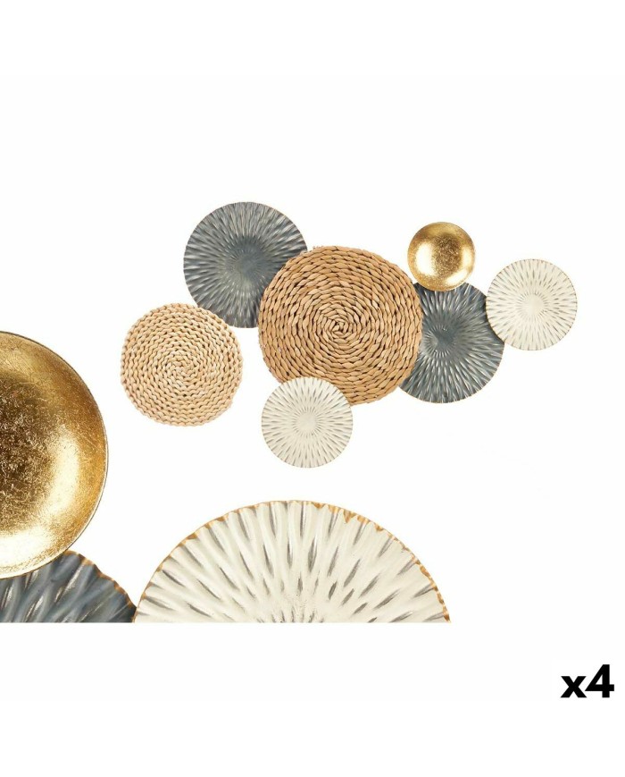 Decorazione da Parete 23SMB1563 Azzurro Bianco Marrone Metallo 72,4 x 5,1 x 42,5 cm (4 Unità) Decorazione da Parete 23SMB1563 Azzurro Bianco Marrone Metallo 72,4 x 5,1 x 42,5 cm (4 Unità)