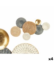 Decorazione da Parete 23SMB1443 Marrone Grigio Metallo 88,9 x 7 x 50 cm (2 Unità) Decorazione da Parete 23SMB1443 Marrone Grigio Metallo 88,9 x 7 x 50 cm (2 Unità)