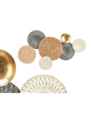 Decorazione da Parete 23SMB1563 Azzurro Bianco Marrone Metallo 72,4 x 5,1 x 42,5 cm (4 Unità) Decorazione da Parete 23SMB1563 Azzurro Bianco Marrone Metallo 72,4 x 5,1 x 42,5 cm (4 Unità)