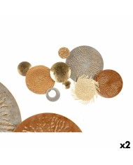 Decorazione da Parete 23SMA0041 Marrone Grigio Metallo Carta Fibra naturale 90,2 x 5,7 x 47 cm (2 Unità) Decorazione da Parete 23SMA0041 Marrone Grigio Metallo Carta Fibra naturale 90,2 x 5,7 x 47 cm (2 Unità)
