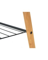 Portasciugamani da Terra Kipit B7816 Nero Metallo Bambù 60 x 90 x 37 cm 4 Unità