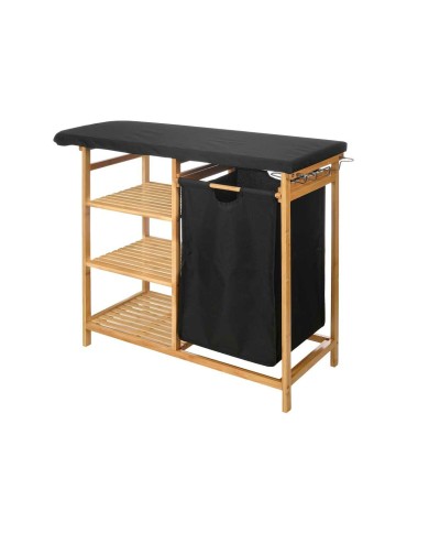 Asse da Stiro Kipit 1443FL BAMBOO Nero Stoffa Bambù Asse da Stiro Kipit 1443FL BAMBOO Nero Stoffa Bambù