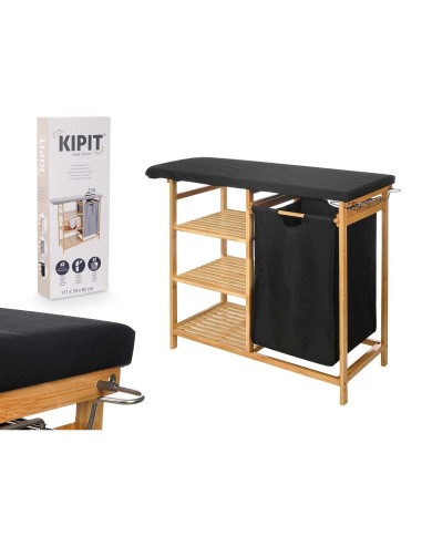 Asse da Stiro Kipit 1443FL BAMBOO Nero Stoffa Bambù