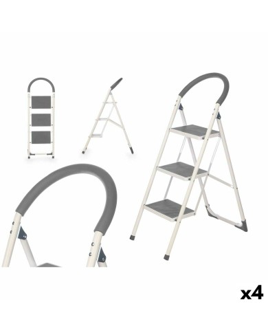 Scala Pieghevole a 3 Scalini Kipit 10109 Grigio Acciaio 38 x 117 x 5 cm (4 Unità) Scala Pieghevole a 3 Scalini Kipit 10109 Grigio Acciaio 38 x 117 x 5 cm (4 Unità)