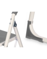 Scala Pieghevole a 3 Scalini Kipit 10109 Grigio Acciaio 38 x 117 x 5 cm (4 Unità)