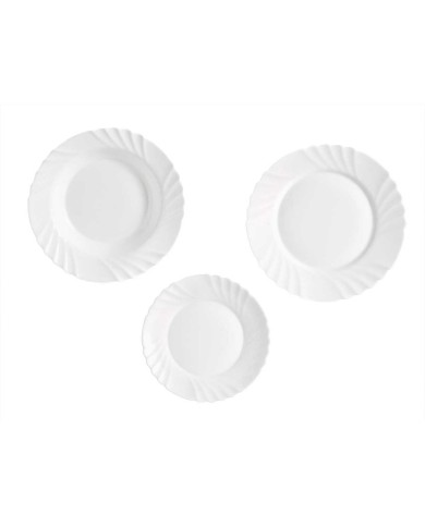 Set di Stoviglie Vivalto F-LBP100-80-90 Bianco Vetro opalino (2 Unità) Set di Stoviglie Vivalto F-LBP100-80-90 Bianco Vetro opalino (2 Unità)