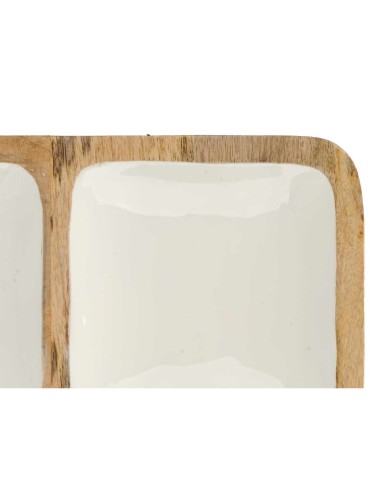 Vassoio con Scompartimenti MALI-991 W Bianco 29,5 x 3 x 29,5 cm (6 Unità)