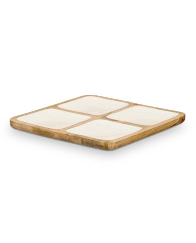 Vassoio con Scompartimenti MALI-991 W Bianco 29,5 x 3 x 29,5 cm (6 Unità)