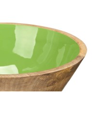 Ciotola MALI-701 G Verde Smalto Legno di mango 24,3 x 10,5 x 24,3 cm (6 Unità)
