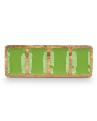 Vassoio con Scompartimenti MALI-941 G Verde 46 x 3 x 17 cm (6 Unità)