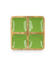 Vassoio con Scompartimenti MALI-991 G Verde 31 x 3 x 3 cm (6 Unità)