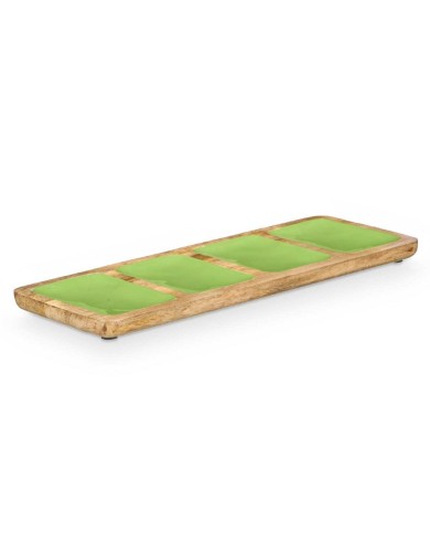 Vassoio con Scompartimenti MALI-941 G Verde 46 x 3 x 17 cm (6 Unità)