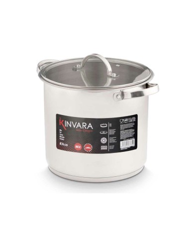 Casseruola con coperchio in vetro Kinvara 17396 Argentato 31 x 25 x 24 cm Induzione (4 Unità) Casseruola con coperchio in vetro Kinvara 17396 Argentato 31 x 25 x 24 cm Induzione (4 Unità)