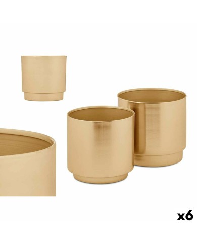 Set di Vasi 40055-G Dorato Ferro 18 x 16,5 x 18 cm 16 x 15,5 x 16 cm (6 Unità) Set di Vasi 40055-G Dorato Ferro 18 x 16,5 x 18 cm 16 x 15,5 x 16 cm (6 Unità)