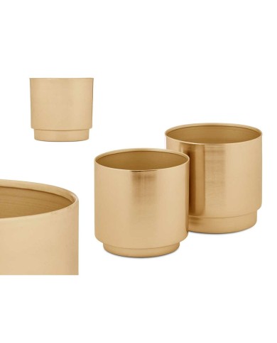 Set di Vasi 40055-G Dorato Ferro 18 x 16,5 x 18 cm 16 x 15,5 x 16 cm (6 Unità) Set di Vasi 40055-G Dorato Ferro 18 x 16,5 x 18 cm 16 x 15,5 x 16 cm (6 Unità)
