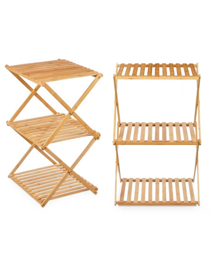 Scaffale CH68220-5 Naturale Bambù 40 x 62 x 33,5 cm (4 Unità)