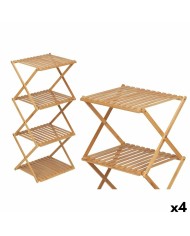 Scaffale Beige Bambù 61 x 34 x 104 cm