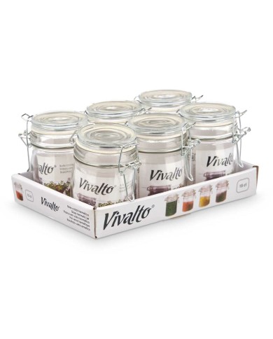 Barattolo di Vetro Vivalto 04-9411 Trasparente 150 ml (6 Unità) Barattolo di Vetro Vivalto 04-9411 Trasparente 150 ml (6 Unità)