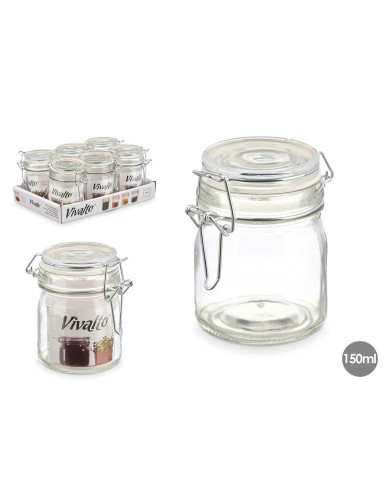 Barattolo di Vetro Vivalto 04-9411 Trasparente 150 ml (6 Unità) Barattolo di Vetro Vivalto 04-9411 Trasparente 150 ml (6 Unità)
