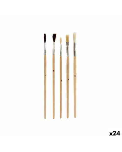Pennelli Pincello AR1607028 Marrone Grigio Legno Metallo (24 Unità) Pennelli Pincello AR1607028 Marrone Grigio Legno Metallo (24 Unità)