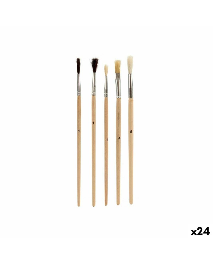 Pennelli Pincello AR1607028 Marrone Grigio Legno Metallo (24 Unità) Pennelli Pincello AR1607028 Marrone Grigio Legno Metallo (24 Unità)