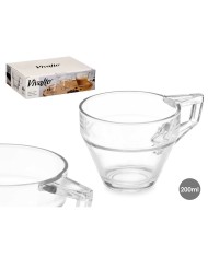 Tazza di caffè e tè Vivalto ZLQ02/BHA6 Trasparente Vetro 199 ml (6 Unità)