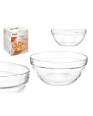 Ciotola per Mescolare Vivalto 76760 Trasparente Vetro 14 x 6,5 x 14 cm 6 Unità