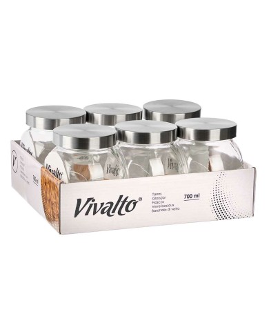 Biscottiera Vivalto CW-74-5/TH6 Trasparente Vetro 700 ml 11,5 x 12 x 8 cm (6 Unità) Biscottiera Vivalto CW-74-5/TH6 Trasparente Vetro 700 ml 11,5 x 12 x 8 cm (6 Unità)