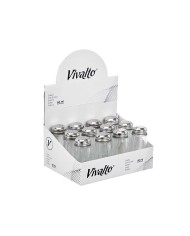 Saliera Vivalto YHP-SZ24/DH12 Trasparente Metallo Vetro 5,5 x 10,5 x 5,5 cm (12 Unità)