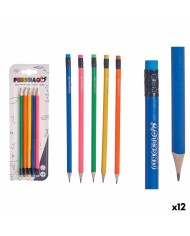 Set di Matite Pincello 474 Giallo Azzurro Rosso Verde Arancio (12 Unità)