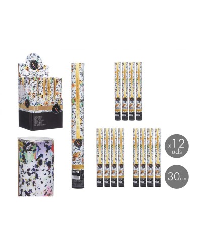 Cannone di coriandoli 9901-30 Multicolore Carta Cartone Plastica 5 x 28,5 x 5 cm (12 Unità)