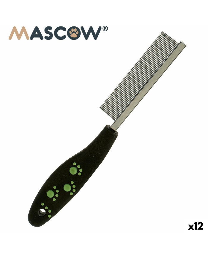 Pettine Mascow 27793 Nero Rosso Verde Poliestere Acciaio 4 x 20,5 x 1,5 cm 12 Unità