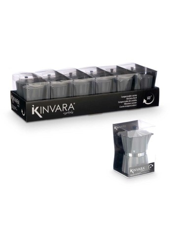 Timer da Cucina Kinvara KT3081(ST) 9 x 10,5 x 6,5 cm (12 Unità)