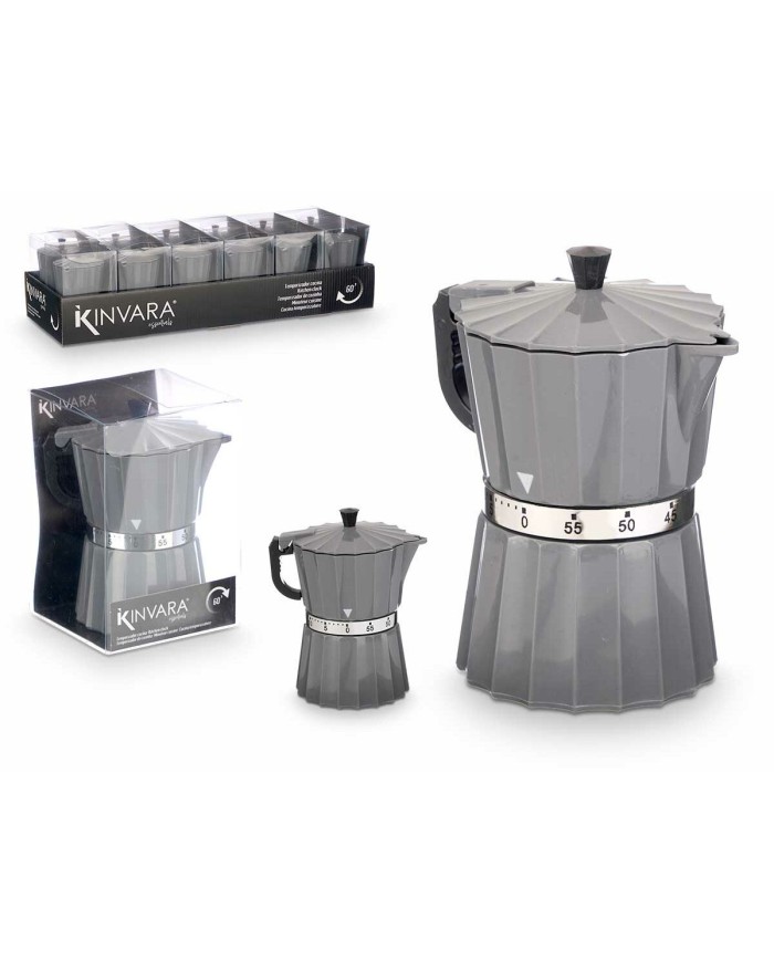 Timer da Cucina Kinvara KT3081(ST) 9 x 10,5 x 6,5 cm (12 Unità)