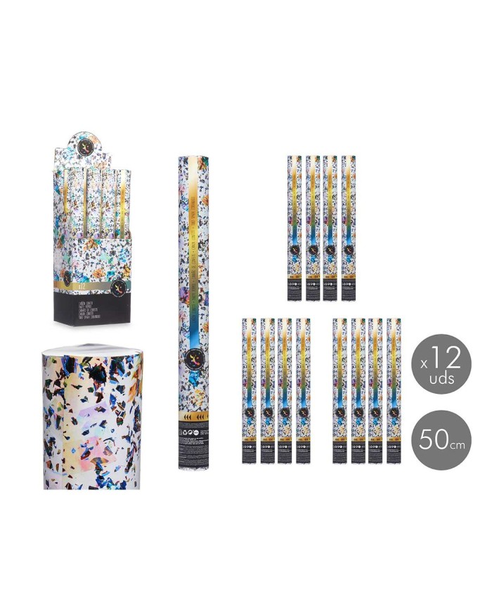 Cannone di coriandoli XZY99A-50 Multicolore Carta Cartone Plastica 5 x 49 x 5 cm (12 Unità) Cannone di coriandoli XZY99A-50 Multicolore Carta Cartone Plastica 5 x 49 x 5 cm (12 Unità)
