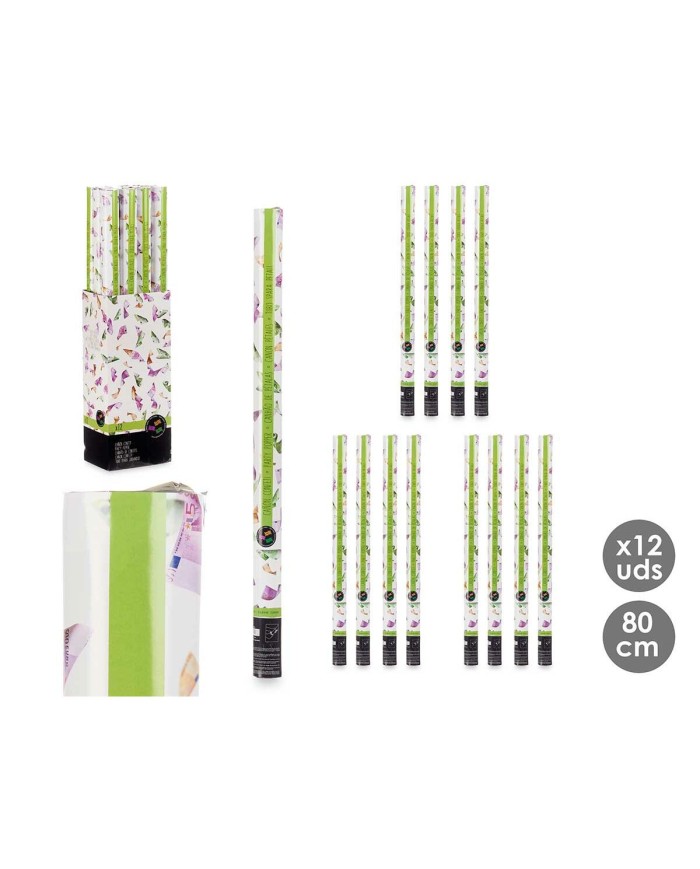 Cannone di coriandoli 9506-80 Multicolore Carta Cartone 5 x 78,5 x 5 cm (12 Unità) Cannone di coriandoli 9506-80 Multicolore Carta Cartone 5 x 78,5 x 5 cm (12 Unità)